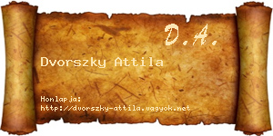 Dvorszky Attila névjegykártya