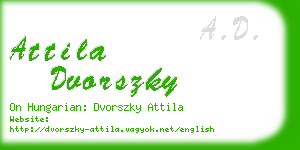 attila dvorszky business card